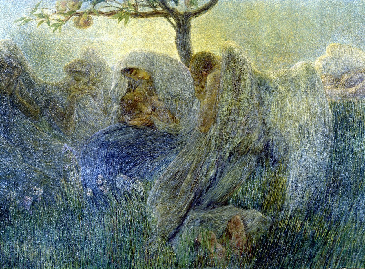 Maternity, maleri av Gaetano Previati av Gaetano Previati