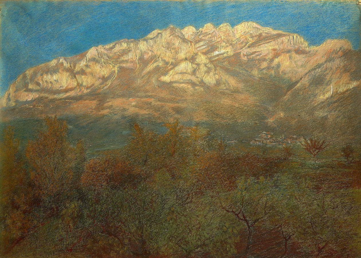 Mount Resegone av Gaetano Previati