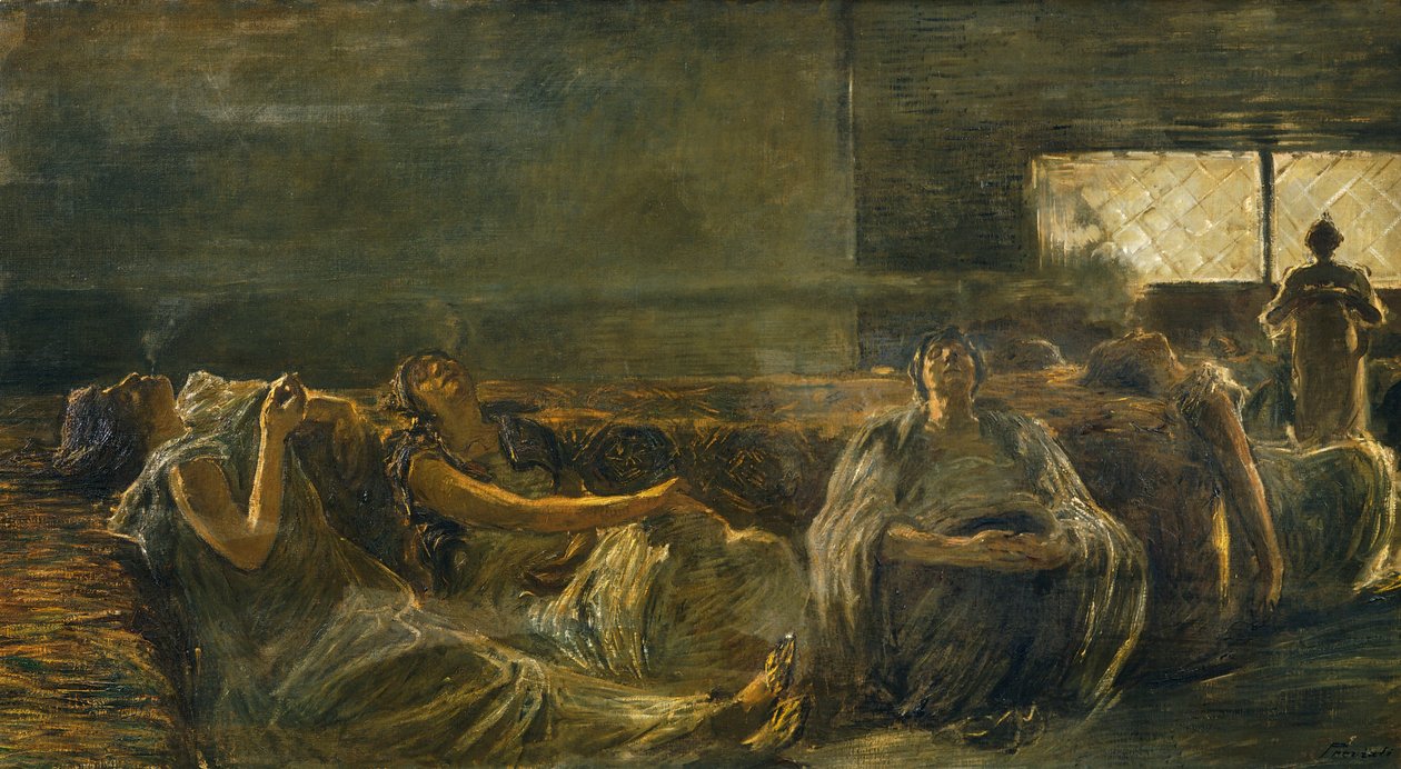 Opium Smokers, av Gaetano Previati (1852-1920) av Gaetano Previati