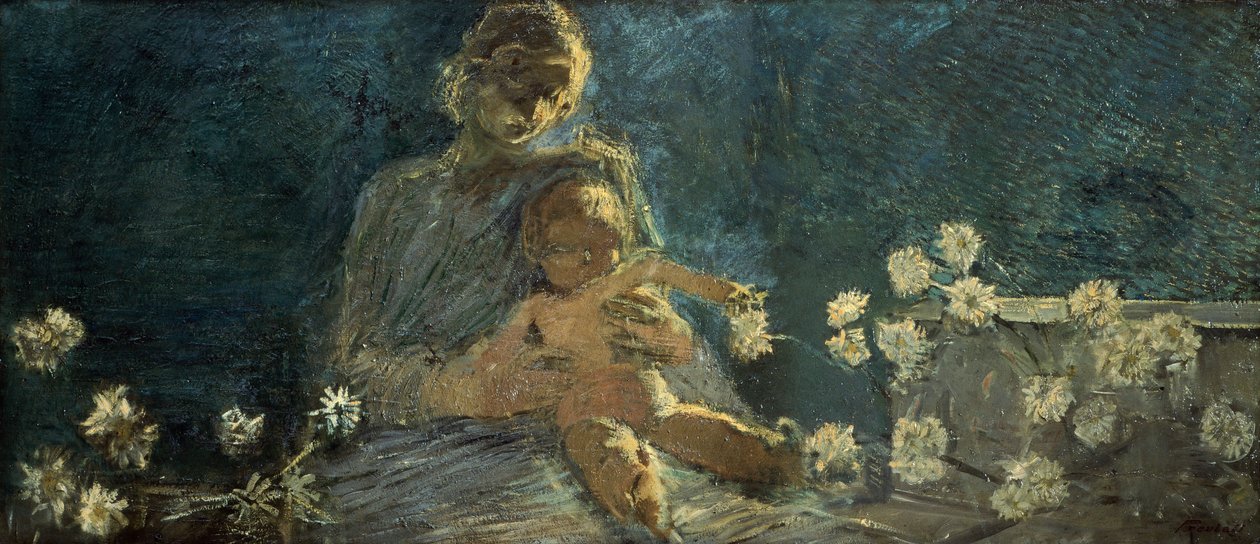 Vår Frue av krysantemum av Gaetano Previati