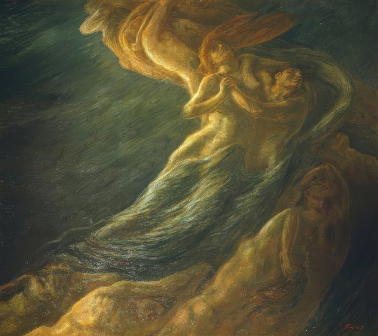 Paolo og Francesca, 1901, av Gaetano Previati