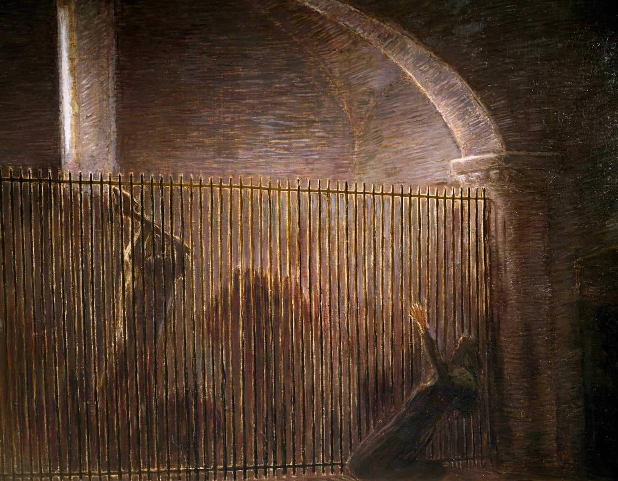 Parisina, maleri av Gaetano Previati (1852-1920), siste scene i akt IV av homonym opera av Pietro Mascagni (1863-1945), olje på lerret av Gaetano Previati