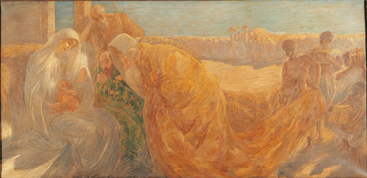 The Adoration of the Magi, 1896. av Gaetano Previati