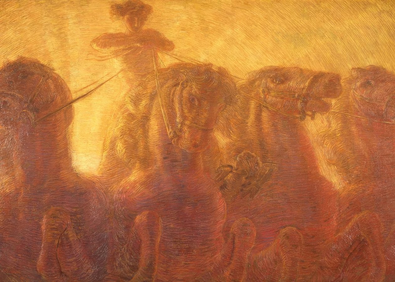 The Chariot of the Sun eller Triumph of Commerce, 1907, av Gaetano Previati