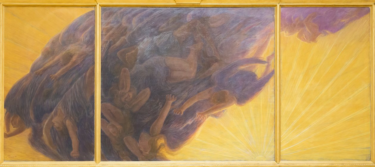 Englenes fall, ca. 1913, Gaetano Previati (olje på lerret) av Gaetano Previati