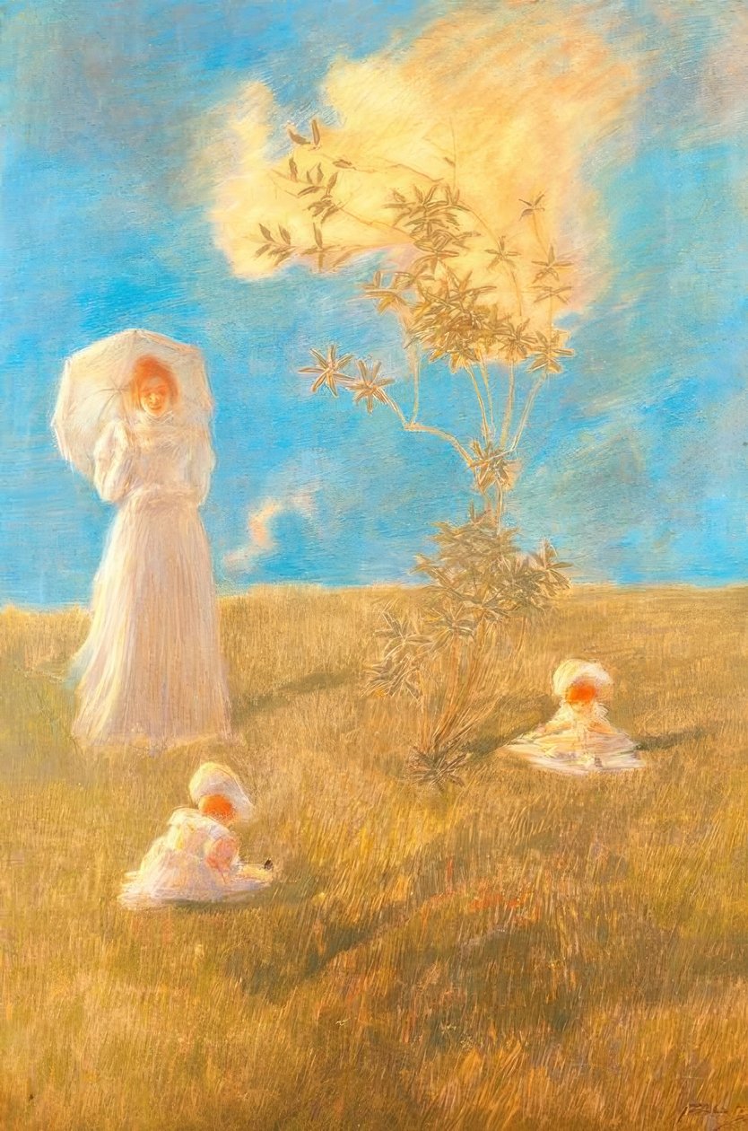 Den stille, Gaetano Previati (1852–1920), av Gaetano Previati