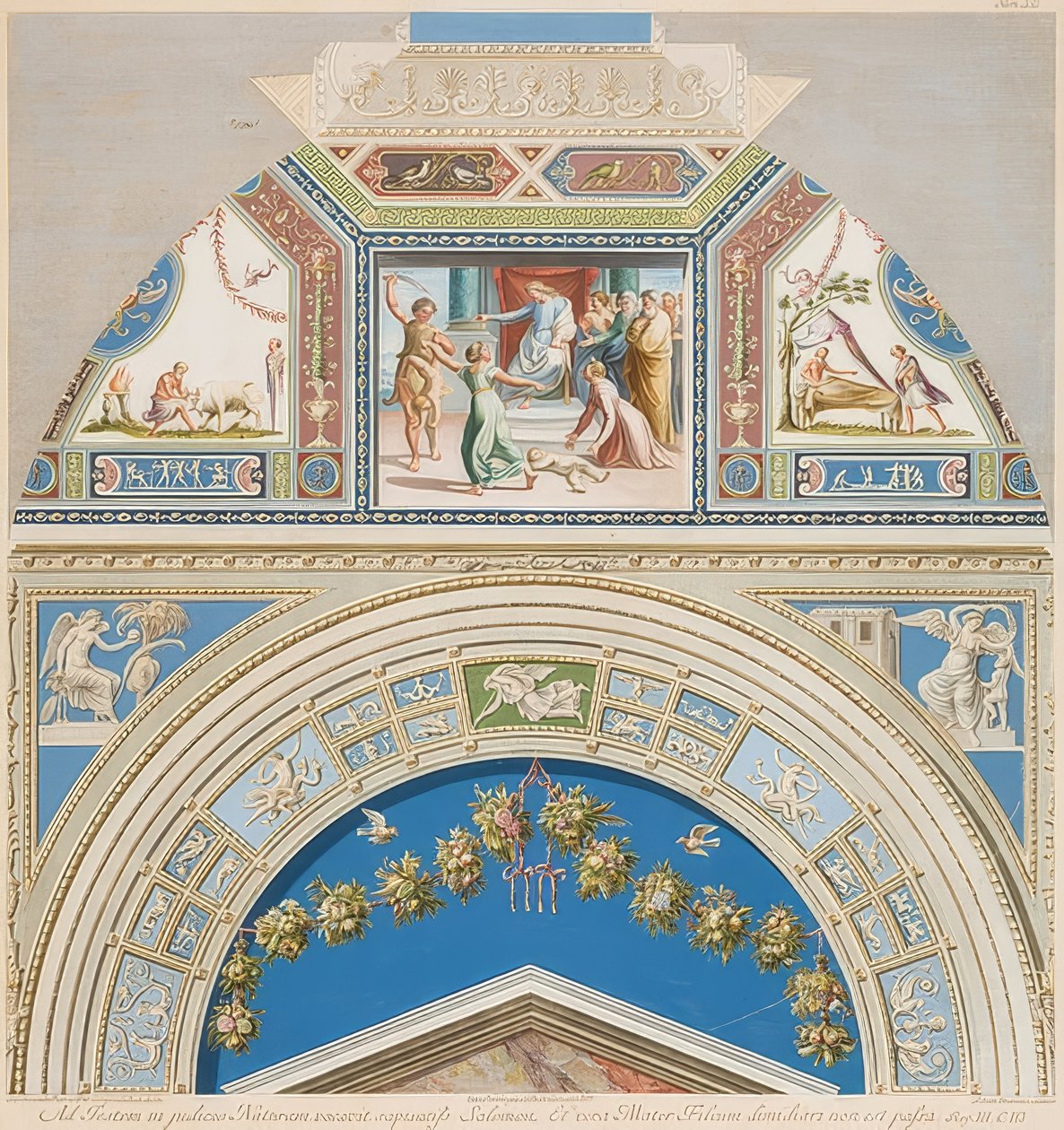Innfatning og hvelv med Salomos dom. 1774 av Gaetano Savorelli