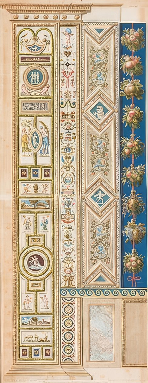 Pilaster Loggia III (dekorasjon med diverse spill) av Gaetano Savorelli