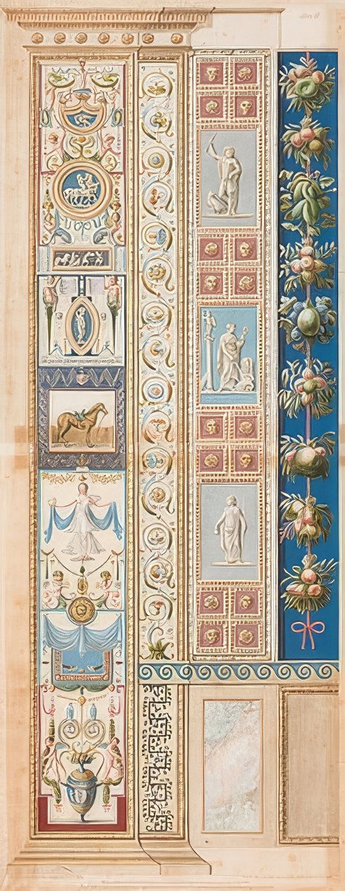 Pilaster Loggia II (pynt med en salet hest i midtseksjonen) av Gaetano Savorelli