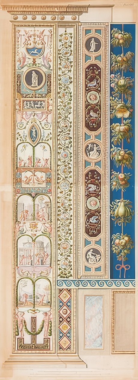 Pilaster Loggia VIII (dekorasjon med grupper av barn) av Gaetano Savorelli
