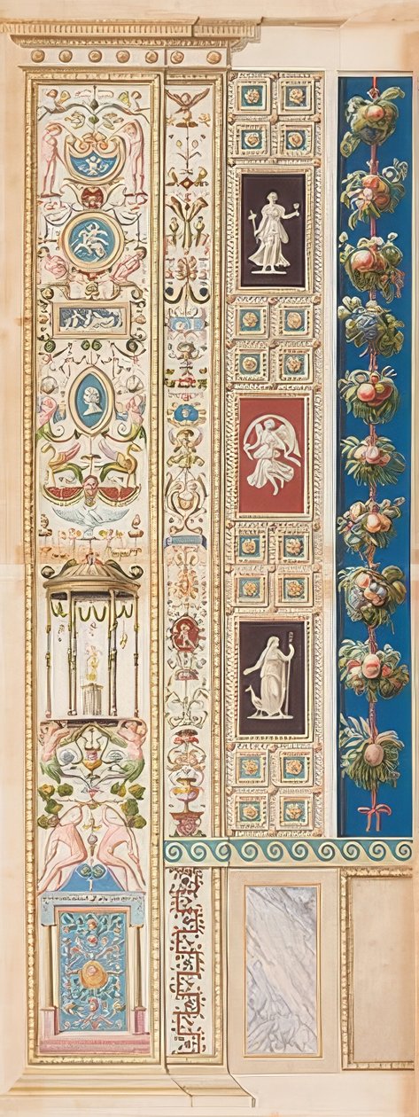 Pilaster Loggia XIII (pynt med et tempel av Diana i midten) av Gaetano Savorelli