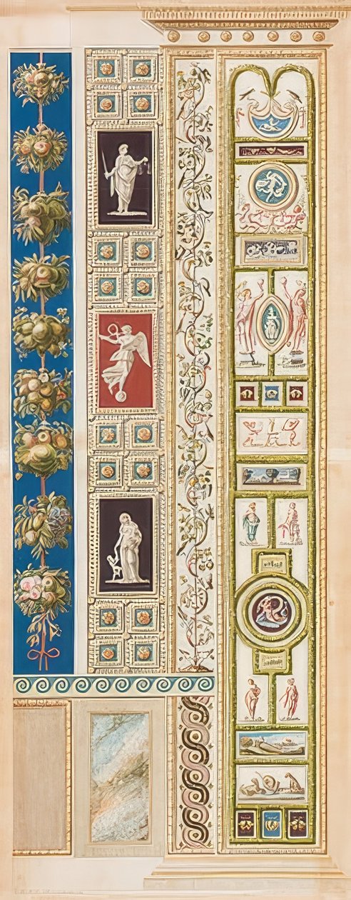 Pilaster Loggia XIII (dekorasjon med landskap og jaktstykker) av Gaetano Savorelli