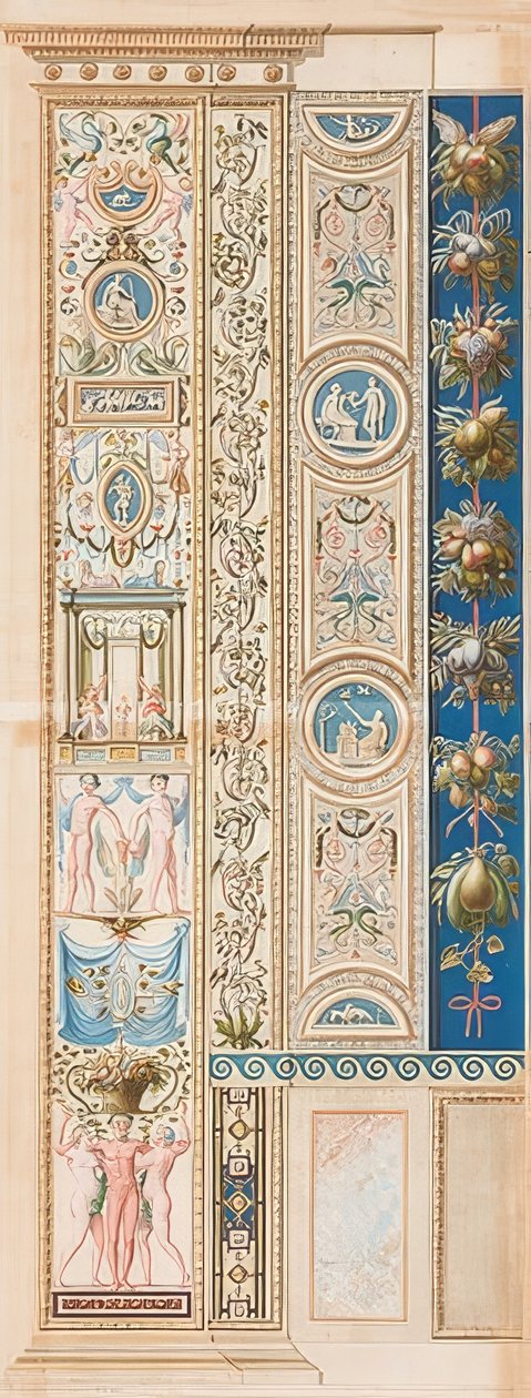 Pilaster Loggia X (dekorasjon båret av en gruppe) av Gaetano Savorelli