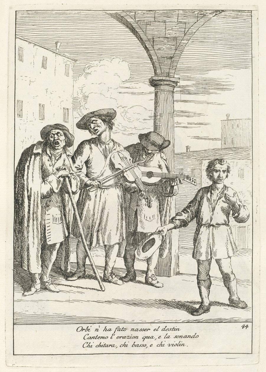 Make the Dogs Dance (Street Entertainer) av Gaetano Zompini
