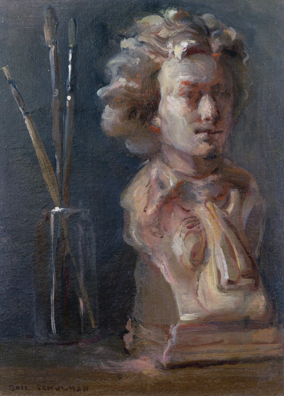 Byste av Beethoven (1770-1827) med pensler av Gail Schulman