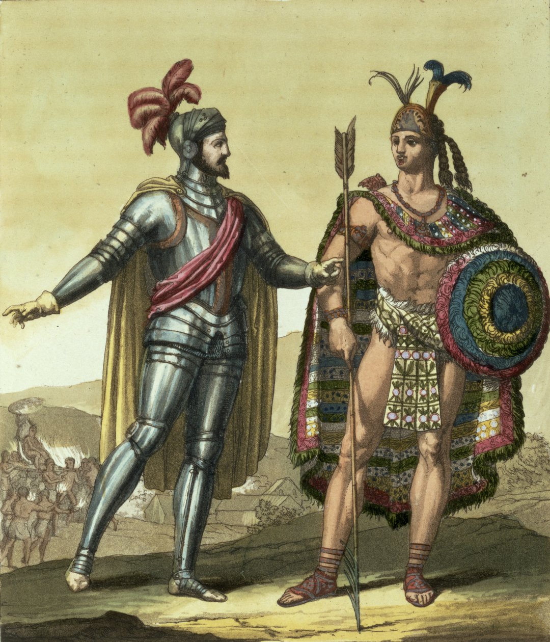 Conquistador med en indianersjef av Gallo Gallina