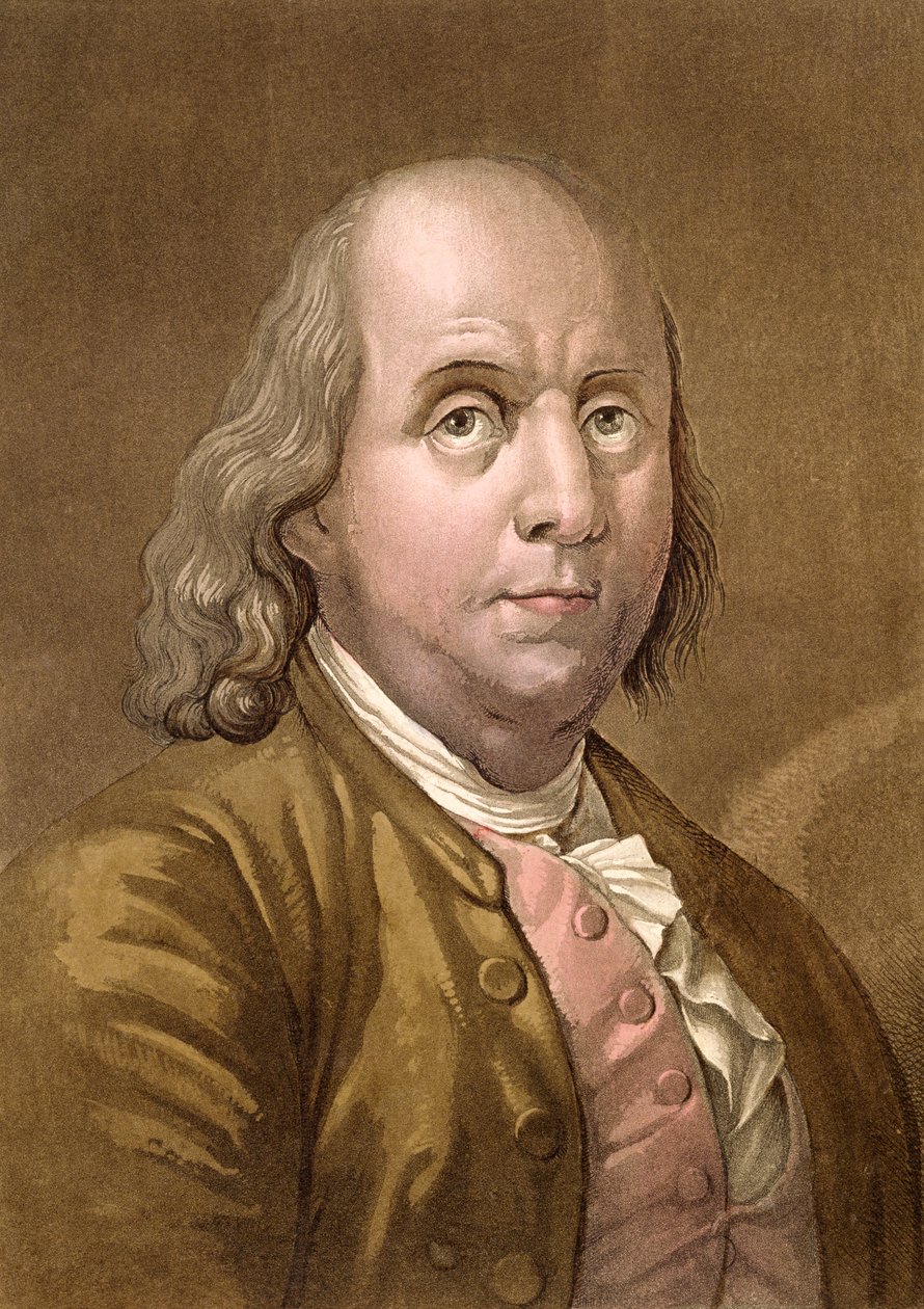 Portrett av Benjamin Franklin (1706-90), fra 
