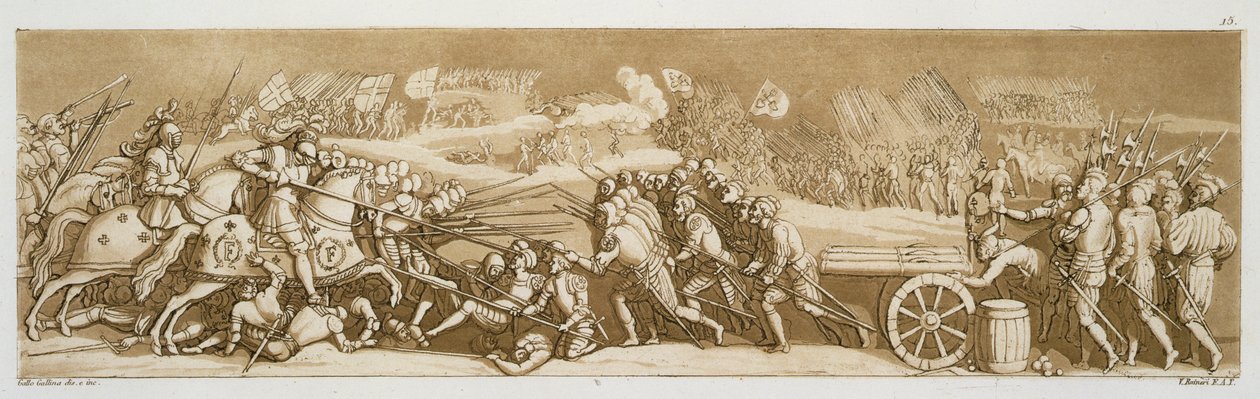 Slaget ved Melegnano, 1515, plate 15 fra 
