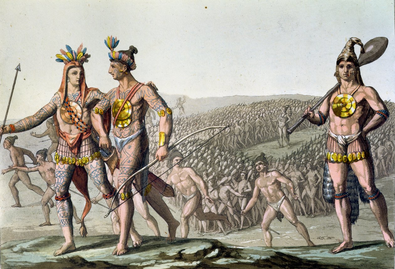 Høvdingene i Florida på vei til krig, ca. 1820 av Gallo Gallina