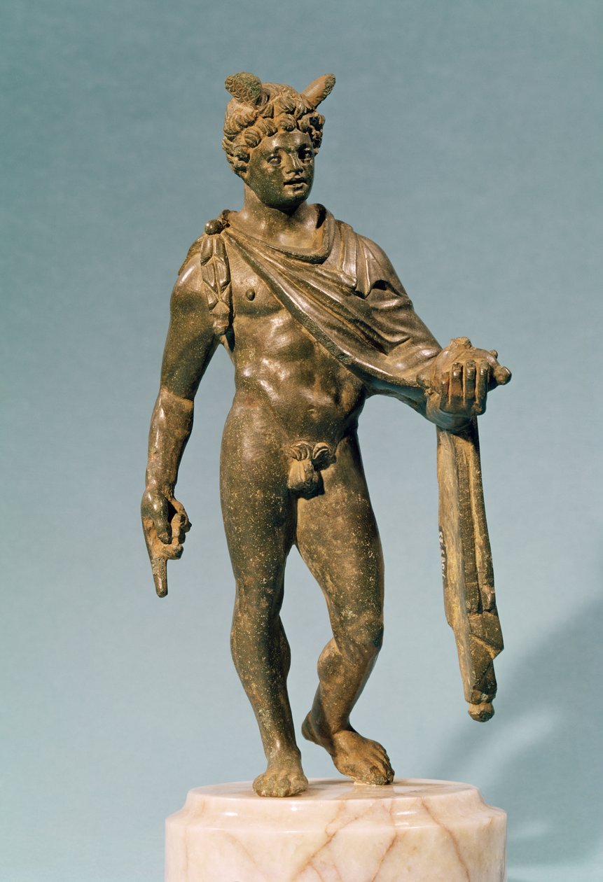 Statuett av Mercury, fra Puy-de-Domes, 1.-2. århundre (bronse) av Gallo Roman