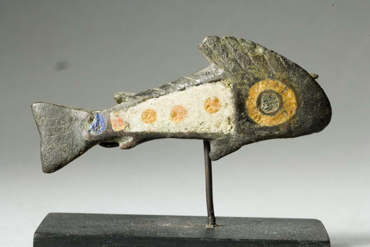 Fibula of a Fish, 2.-3. århundre e.Kr. (bronse med emaljeinnlegg) av Gallo Roman