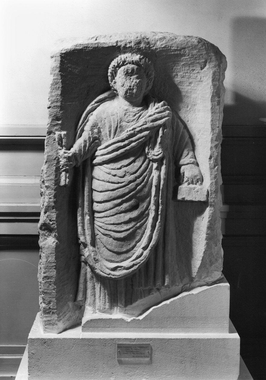 Begravelsesstela av en notarius, fra Deux-Sevres av Gallo Roman