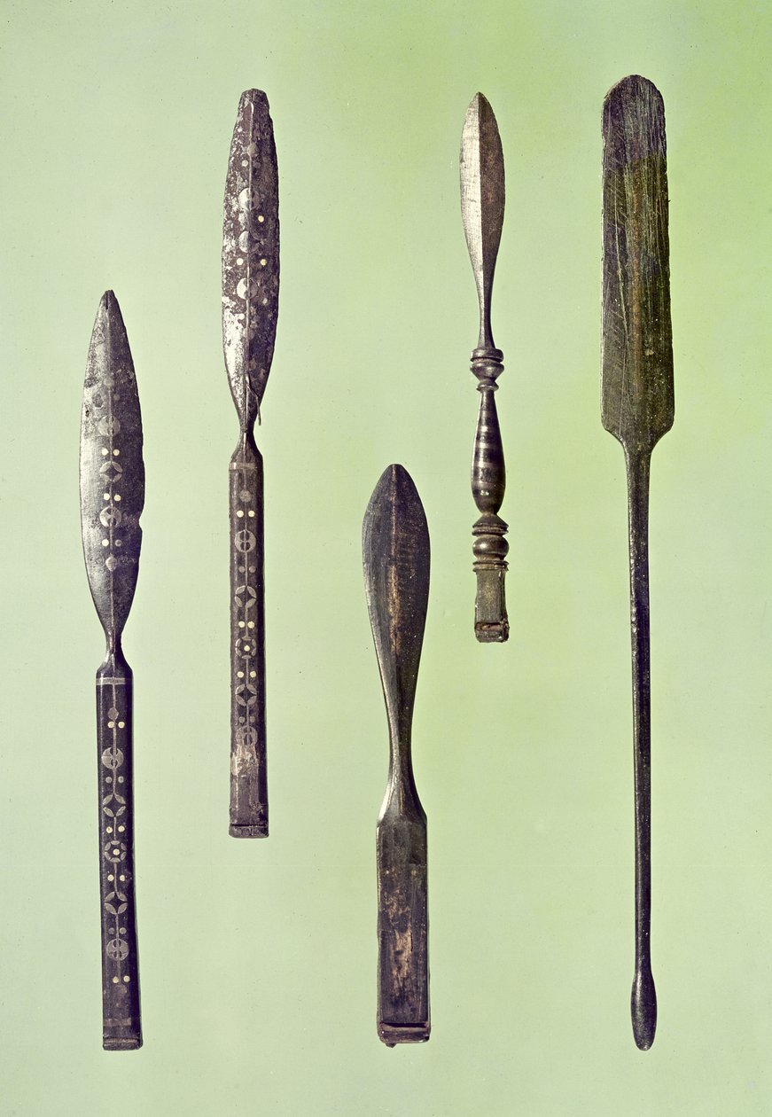 Oculists instrumenter, ca. 270 (metall) av Gallo Roman