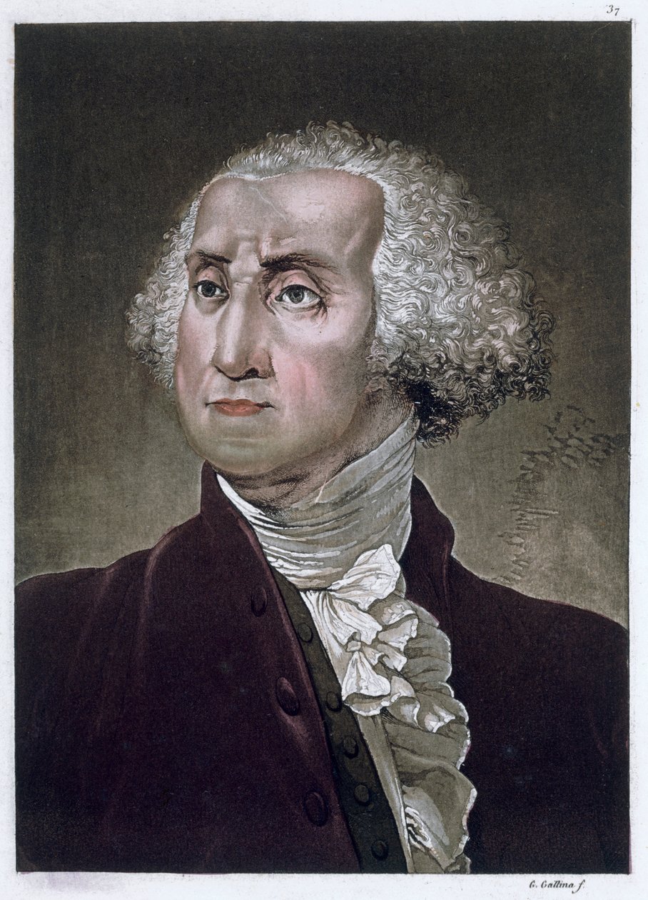 George Washington, første president i USA, c1820 av Gallo Gallina