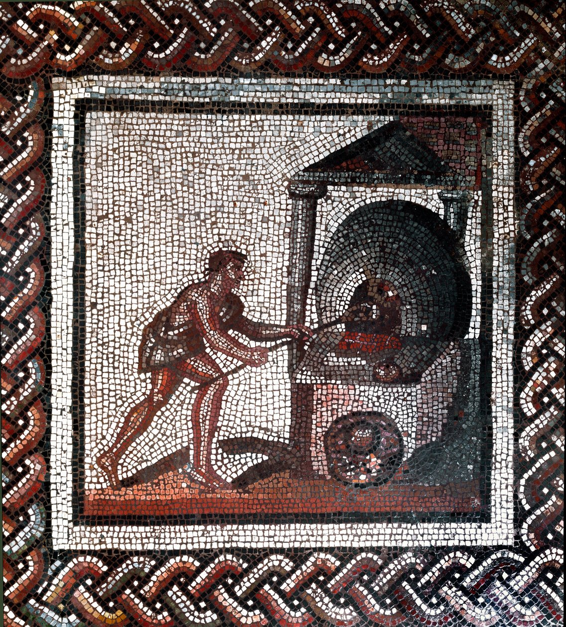 Brødbakingsscene. (mosaikk, slutten av 2., begynnelsen av 3. århundre) av Gallo Roman