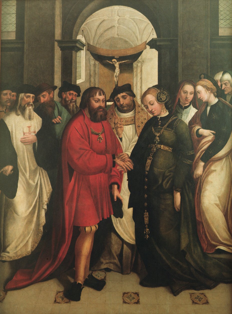 Saint Aleixos bryllup av Manuel og Maria, 1541 av Garcia Fernandes