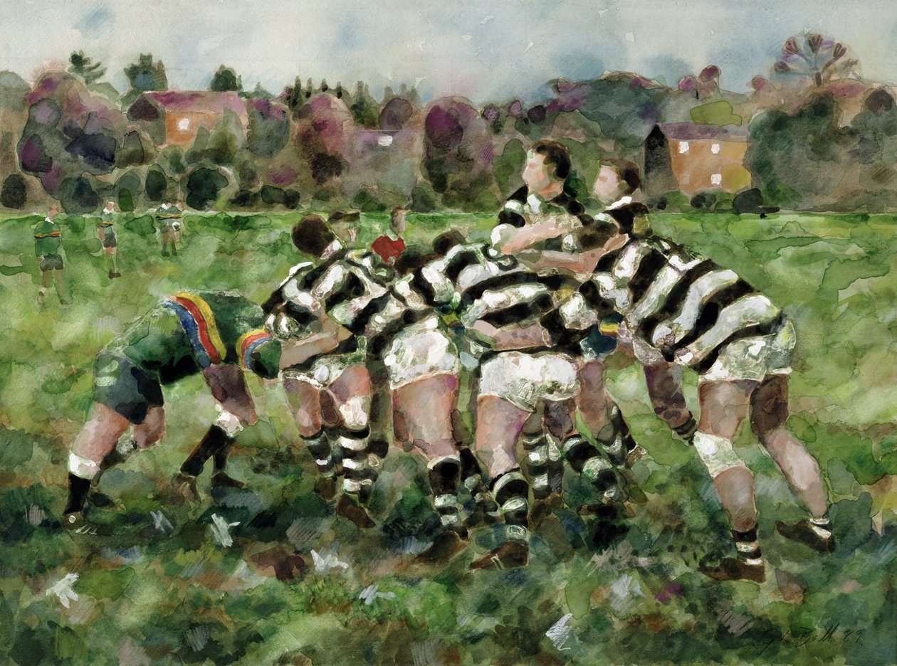 A Rugby Match, 1989 av Gareth Lloyd Ball