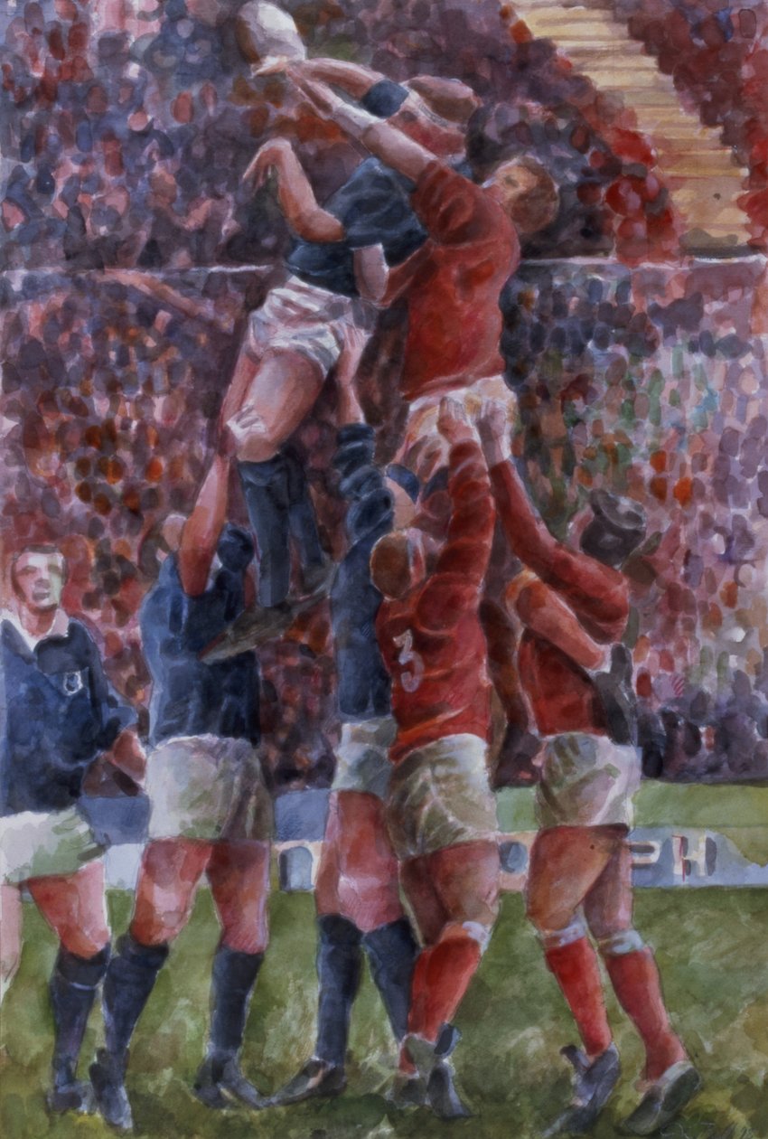 Rugby International, Wales V Skottland (wc på papir) av Gareth Lloyd Ball