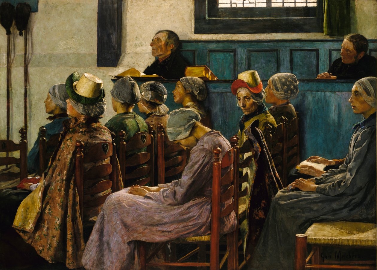 Prekenen, 1886. av Gari Melchers