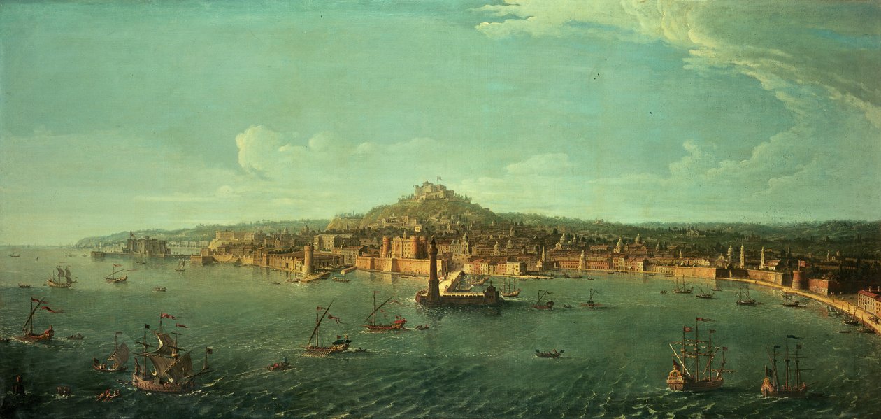 Utsikt over Napoli, 1600-tallet av Gaspar van Wittel