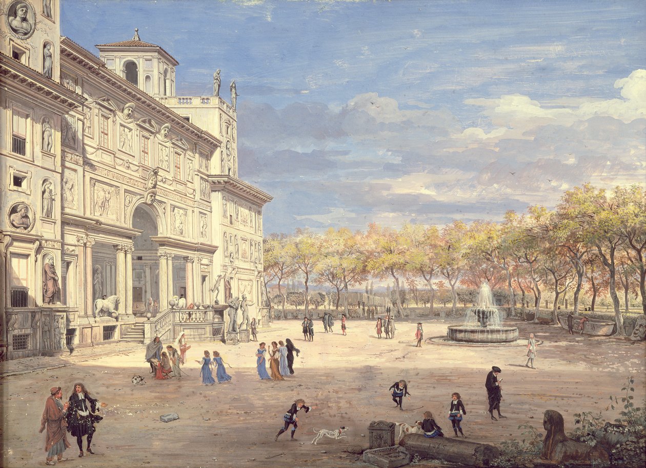 Villa Medici, Roma, 1685 av Gaspar van Wittel
