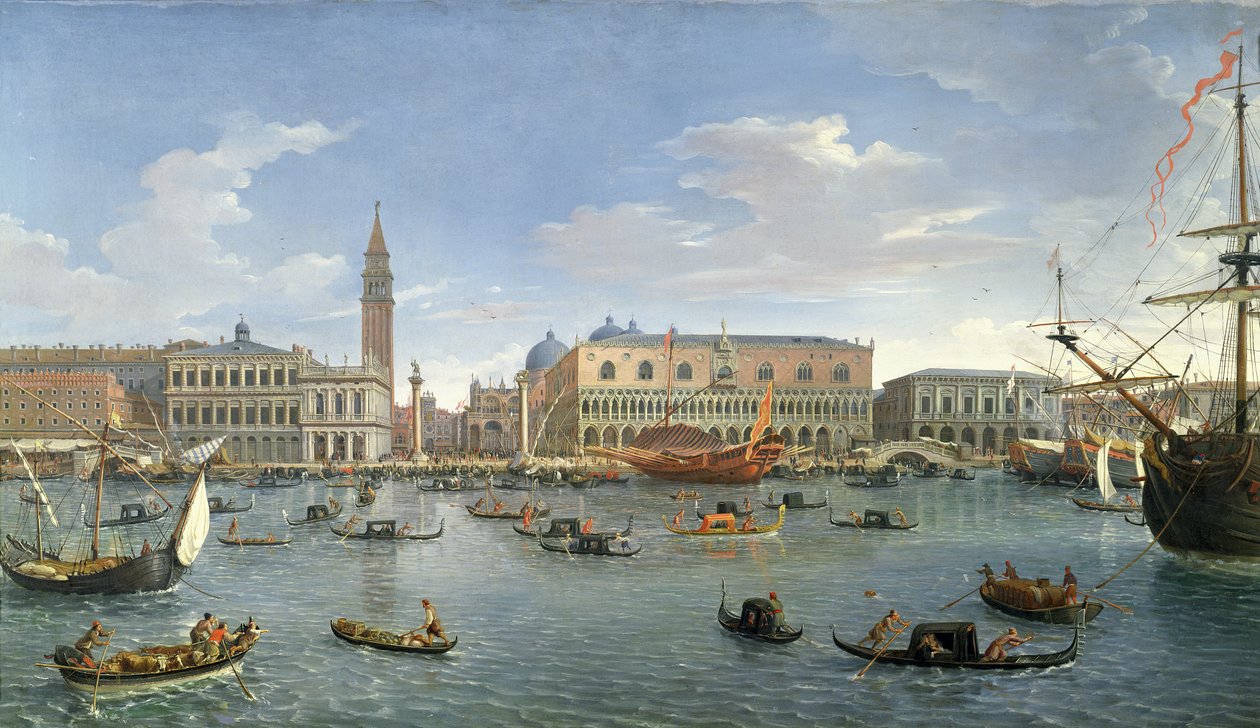 Utsikt over Venezia fra øya San Giorgio, 1697 av Gaspar van Wittel