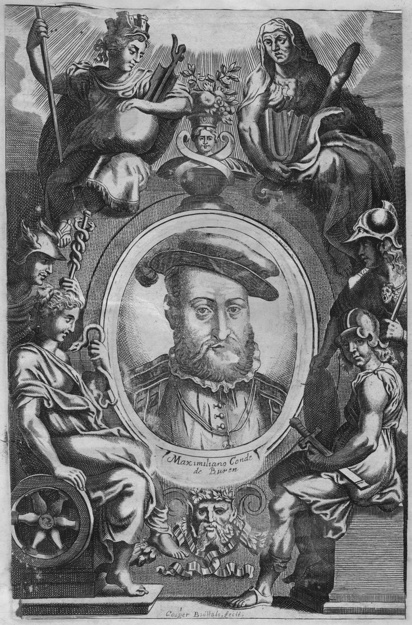 Maximiliano Conde de Buren, midten av slutten av 1600-tallet. av Gaspar Bouttats