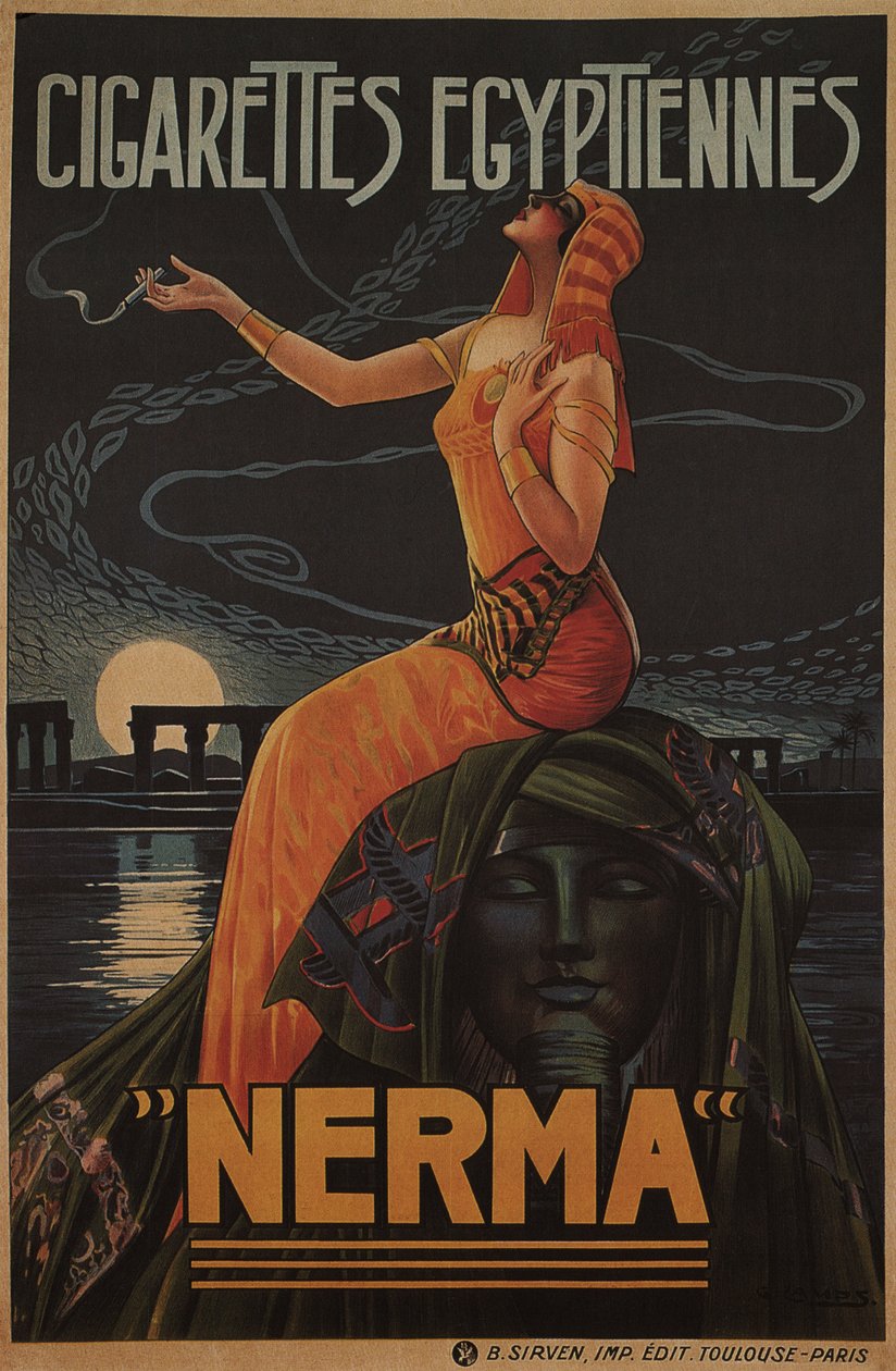Egyptiske sigaretter Nerma, 1924 av Gaspar Camps