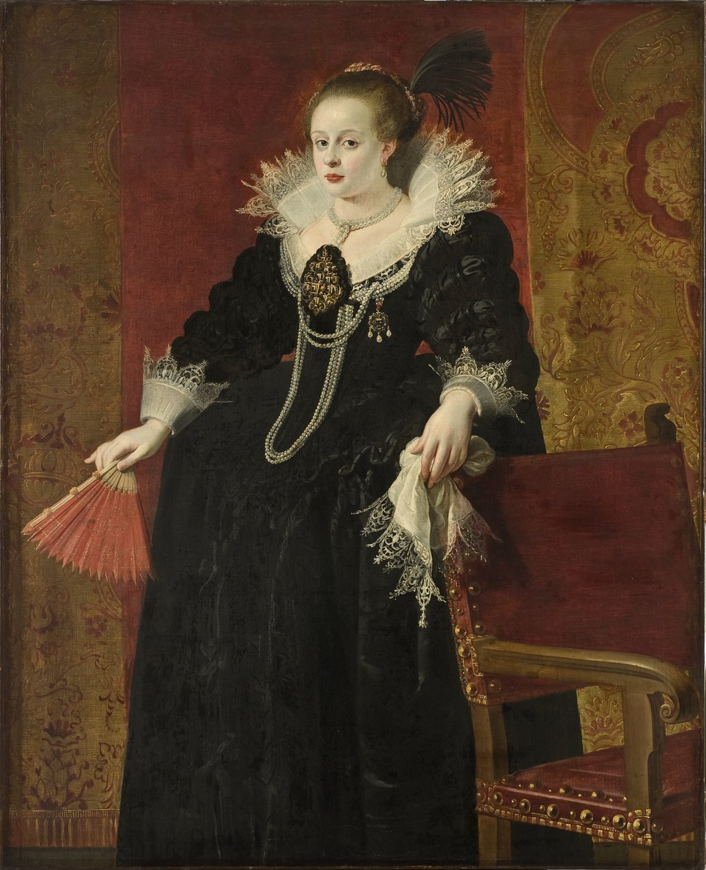 Anne av Østerrike, konsort av keiser Mathias, ca. 1615 av Gaspar De Crayer