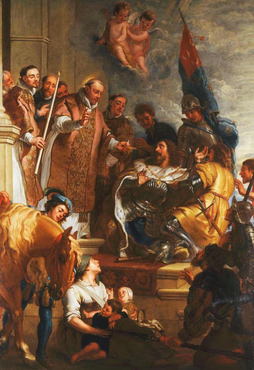 Saint Bernard konverterer en hertug av Aquitaine, av Gaspar De Crayer