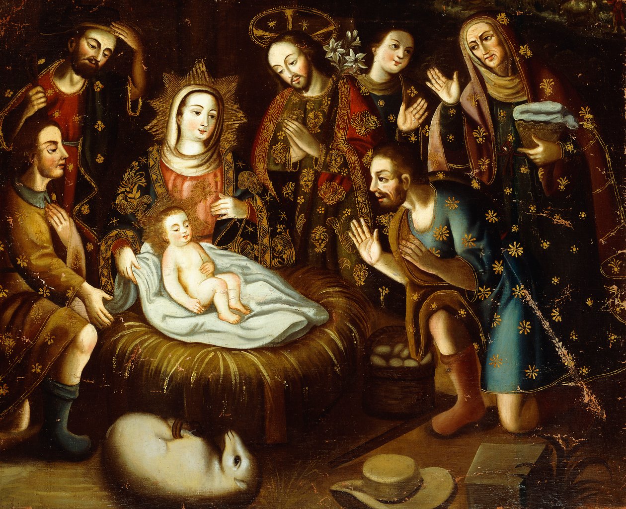 Tilbedelse av hyrdene, av Gaspar Miguel de Berrio