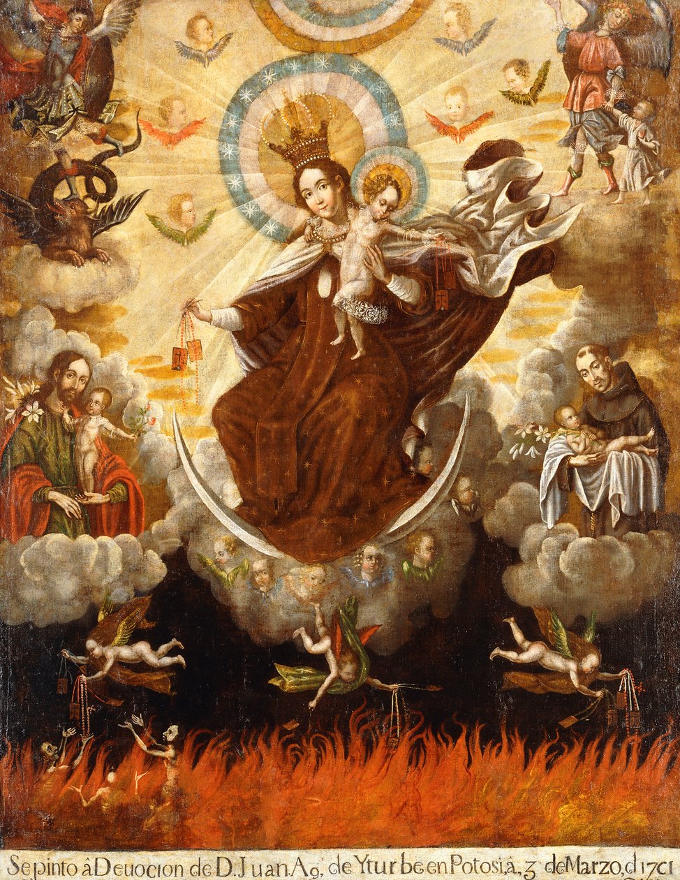 Jomfru av karmelittene, 1761 av Gaspar Miguel de Berrio