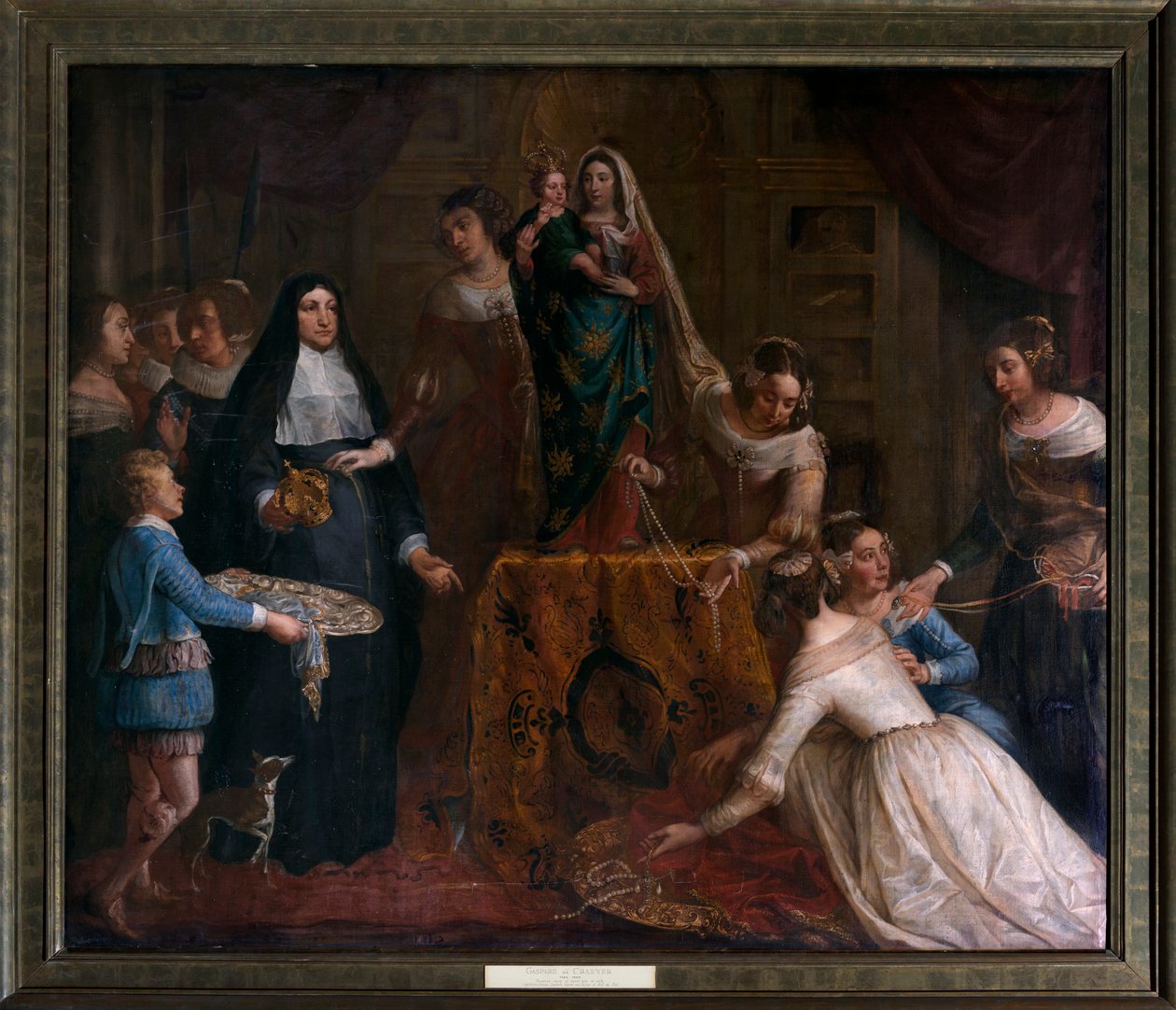 Erkehertuginne Isabella av Spania, som gir sine juveler til basilikaen St. Martin i Halle av Gaspar De Crayer