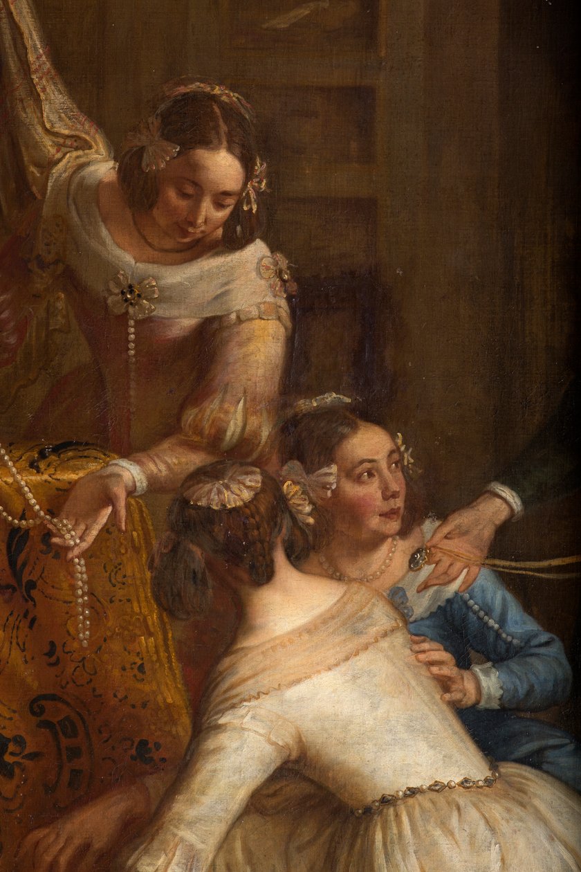 Sognekirke (Eglise Saint-Brice). Paintin "Erkehertugen Isabel av Spania gir smykkene sine til basilikum Saint-Martin av Halle". Gaspar de Crayer. av Gaspar De Crayer
