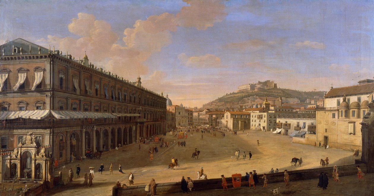 Palace Square i Napoli, av Gaspar van Wittel (1652 eller 1653-1736) av Gaspar van Wittel