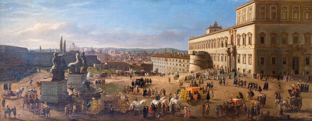 Utsikt over Roma fra Quirinal-plassen av Gaspar van (1653 1736) Wittel
