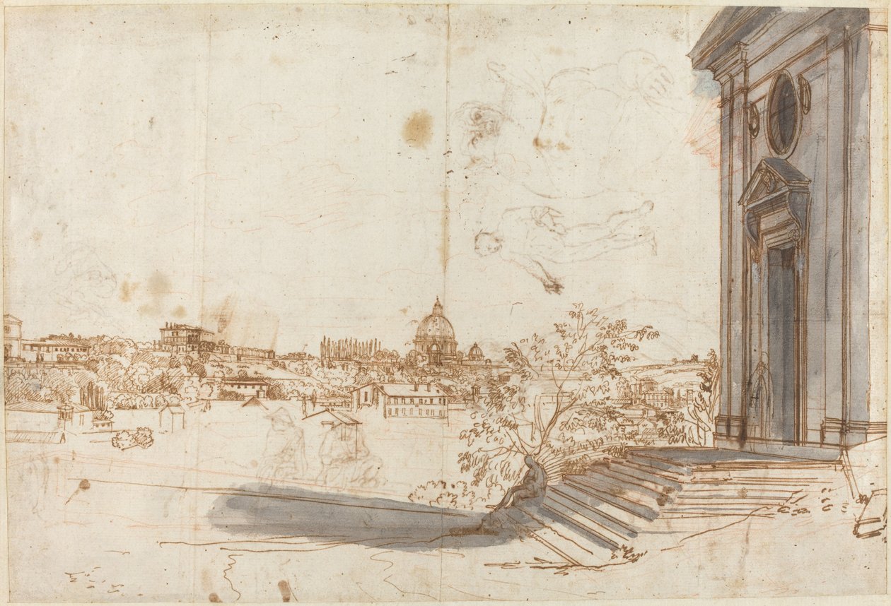 En utsikt over Roma fra Santa Maria del Priorato av Gaspar van Wittel