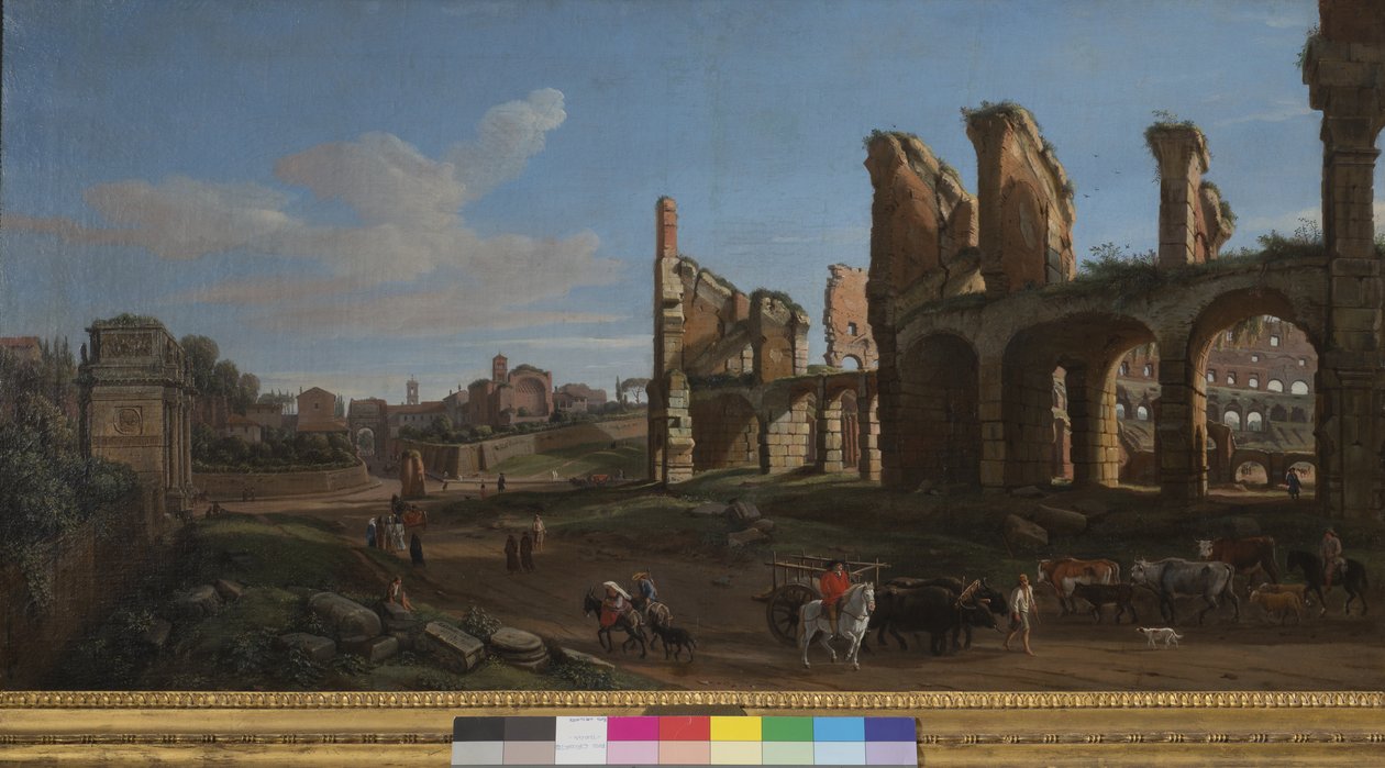 Colosseum og Forum Romanum, 1711 av Gaspar van Wittel
