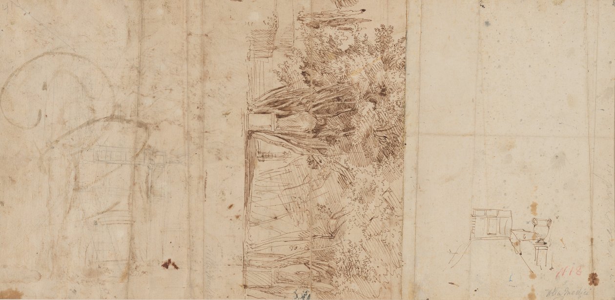 Hagene til Villa Medici av Gaspar van Wittel