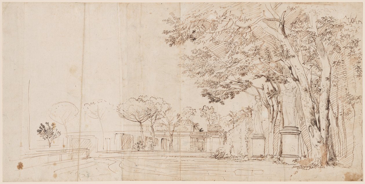 Hagene til Villa Medici av Gaspar van Wittel